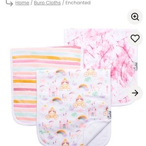 Copper pearl burp cloth and bib set